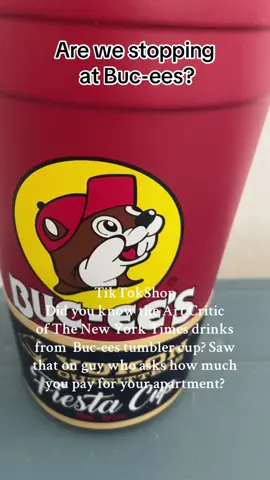 BUC-EE’S twenty-ounce tumbler. This red tumbler with Buc-ees can save you money inside #buceesgasstation when you fill up. #buceestumbler #newbucees