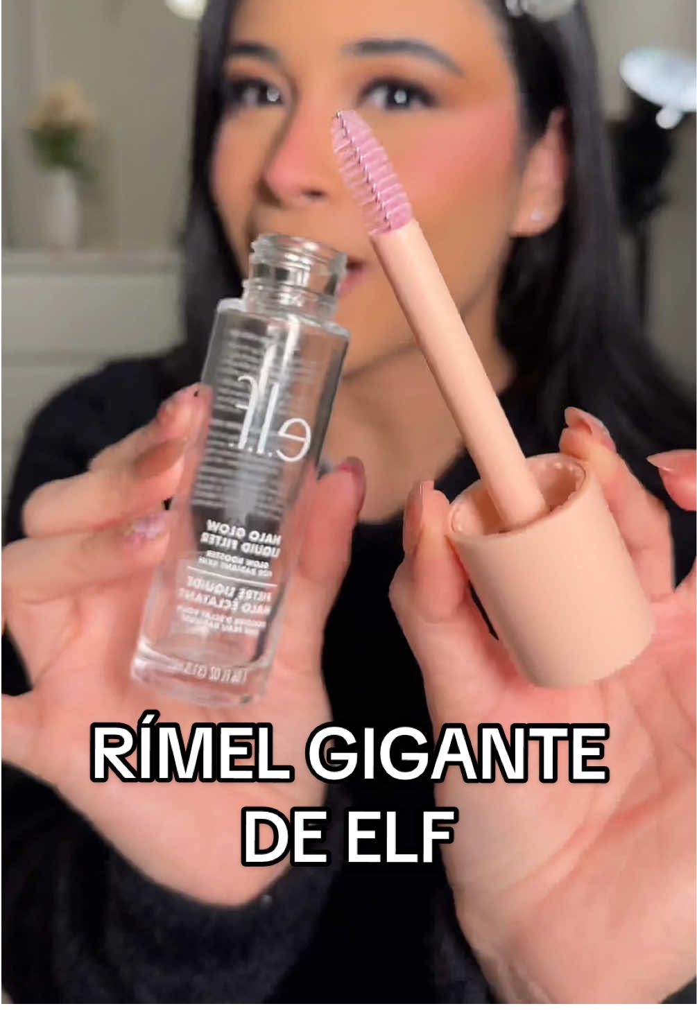 Respuesta a @Kari ❤️💖 Hicimos el intento de rímel gigante de elf 😭  #glossgigantedeelf #elf #haloglow #rimelgigantedeelf 