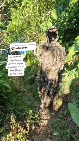 Replying to @ylagawe 3D forest Camouflage suit cotton Leaf ghillie suit #hunter #photography #birdwatching 
