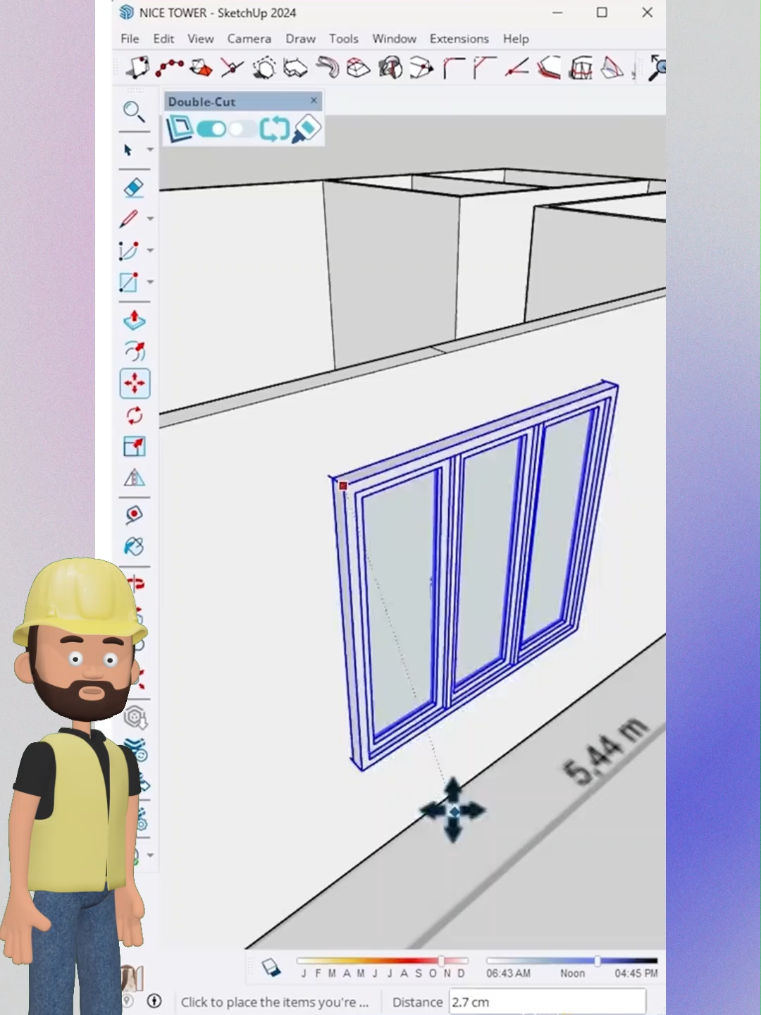 Cara cepat bikin jendela tanpa melubangi tembok 1 per 1 di sketchup #tutorialsketchup #sketchuptutorial #sketchupindonesia #tutorial3d #arsitektur #sketchup3d #triksketchup