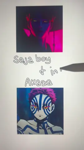 He just looks like Abby though ☠️ #sajaboys #kpopdemonhunters #akaza #demonslayer #kny #kimetsunoyaiba 