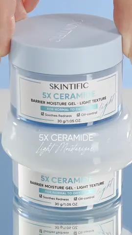 🌻 Dengan formulasi modern, 5X Ceramide Barrier Moisture Gel Light ini bisa memberikan hidrasi mendalam untuk kulit cantik alami kamu🩵 Checkout di Live TikTok Skintific.   #skintific #5XCeramideBarrierMoistureGelLight #kulitberminyak #mudahmenyerap  #symcalmin #pelembabwajah 