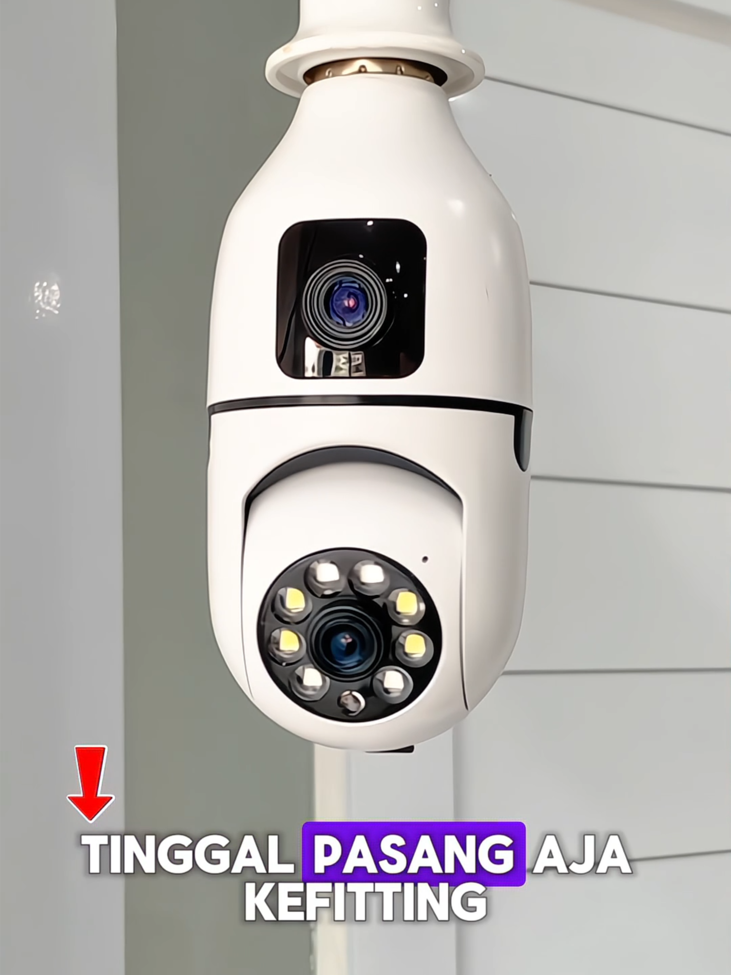 Ini dia cctv tanpa kabel yang pemasangannya anti ribet, bisa pasang sendiri tanpa teknisi. namanya cctv bohlam karena bentuknya seperti bohlam lampu jadi untuk pasang nya sama ya seperti pasang bohlam lampu biasa. cctv pantau lewat hp bisa secara jarak jauh juga melalui aplikasi cctv v380pro, cocok banget buat mantau keadaan rumahmu setiap saat 24 jam non stop dimanapun kamu berada. #cctvtanpakabel #cctvbohlam #cctvpantaulewathp #cctvv380pro #wibgajian #promoguncang77