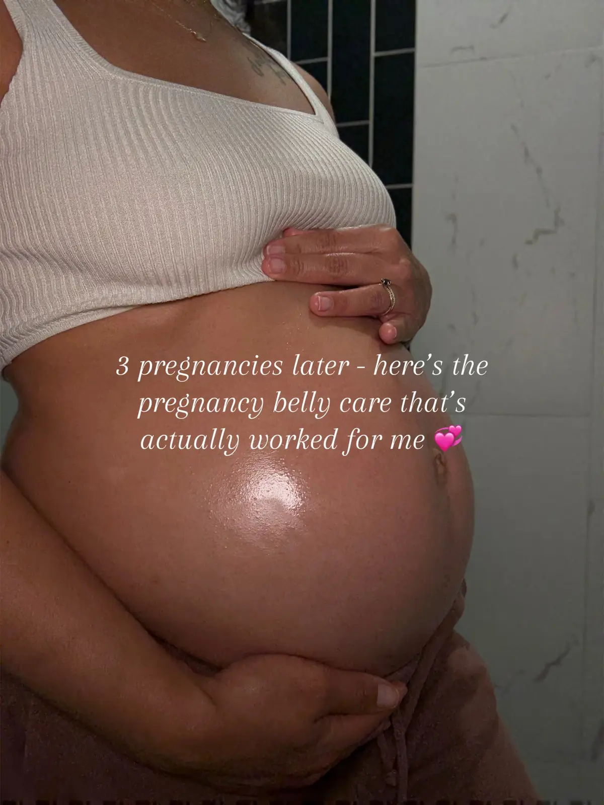 Remember genetics play a HUGE role, but these kept my belly feeling soft, soothed, and supported every step of the way and I’ve never had stretch marks on my belly - fingers crossed they continue to hold me down for the last 16 weeks of this pregnancy 🤞🏼 @Palmer's  @Bio-Oil USA  #pregnanttok #stretchmarks #biooil #pregnancyskincare #MomsofTikTok #momsover30 