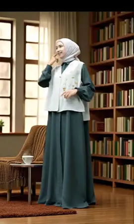 Aisyalina Id Salsabina Dress Series Tanpa Hijab Bahan Haniya Mix Roma Dress Gamis Wanita Vest Style Aksen Payet #dressmuslim #dressmurah #gamiswanita #gamis 