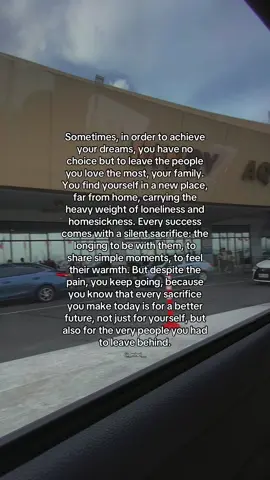 Keep going, and one day, all the sacrifices will be worth it.