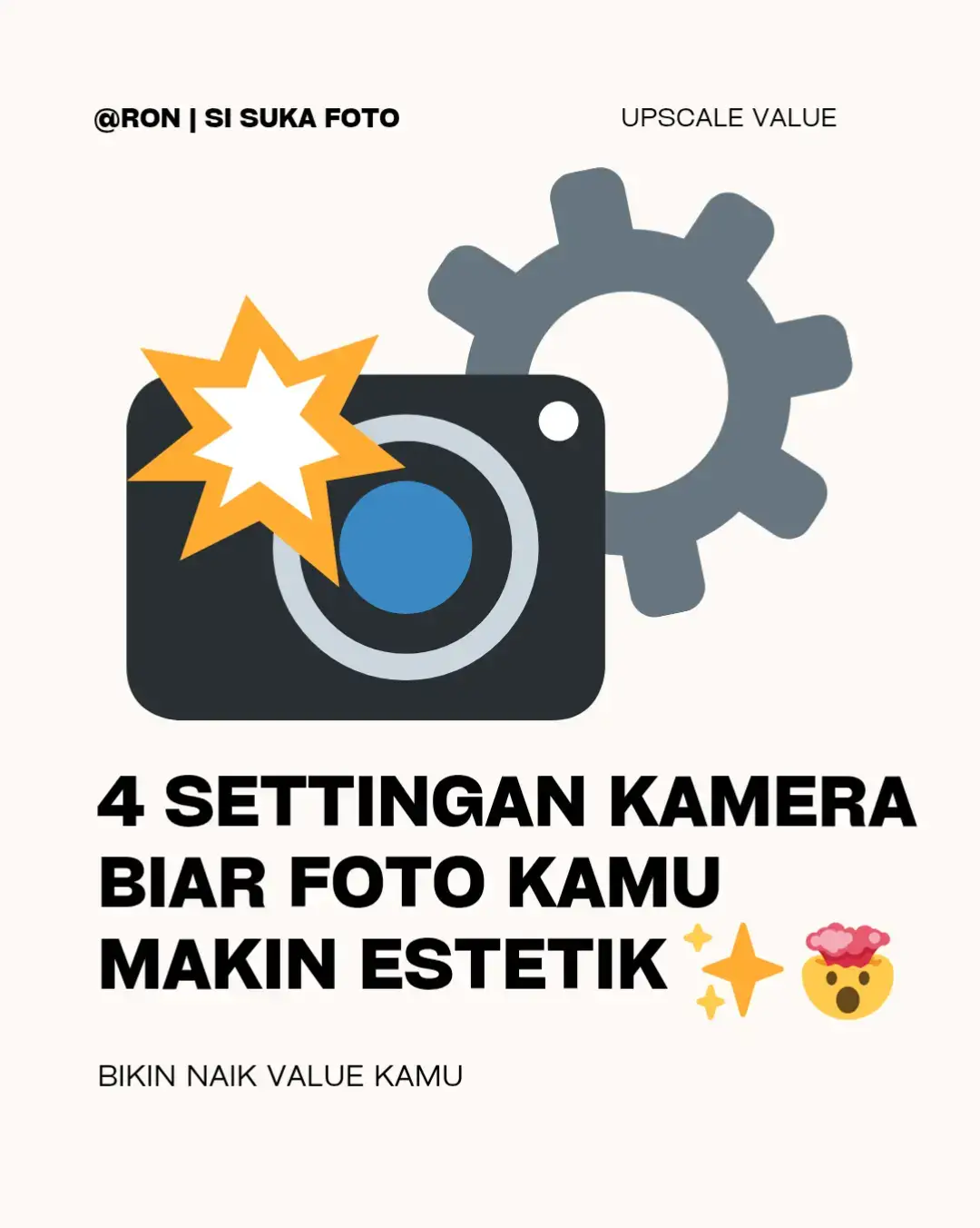 📌 SAVE BUAT CONTEKAN TIAP MAU MOTRET Nih buat kamu yang sering nanya “settingan kameranya harus gimana sih bang biar fotonya cakep?” Dikonten kali ini aku sudah buatin CONTEKAN buat setting kamera supaya bisa hasilin foto dibawah ini: Panning → buat objek gerak tapi tetap fokus Landscape → biar pemandangan kelihatan luas dan tajam Motion Blur → efek dramatis dan artistik Makro → detail kecil yang kelihatan mahal Settingan ini bisa lhoo kamu terapin cuma pakai KAMERA HP aja 🤫📱 💬 Komen “AKU MAU COBA” buat kamu yang langsung mau praktik