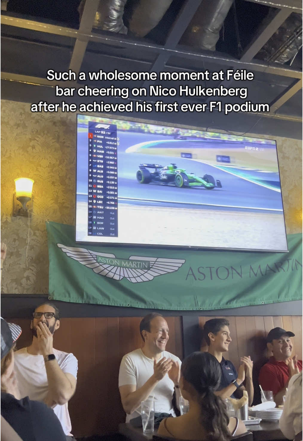 Best race of the season so far. So glad I was able to watch in this fun atmosphere. Highly recommend 🥹❤️ #féile #f1watchparty #formulaone #f1 #formula1 #watchparty #féilenyc #newyorkcity #nyc #f1tiktok #f1contentcreators #nicohulkenberg #kicksauber #fyp #foryoupage @Stake F1 Team KICK Sauber @Formula 1 @Dess🛰️ 