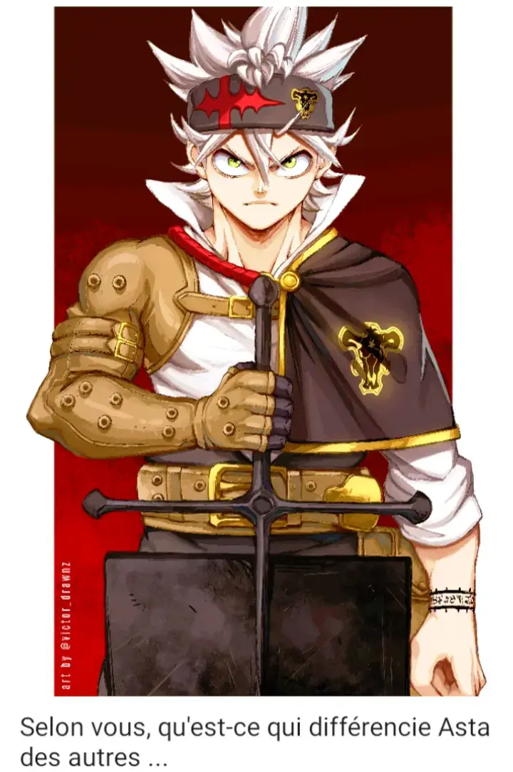 selon vous qu'est-ce qui différencie asta des autre #asta#blackclover#manga#photography 