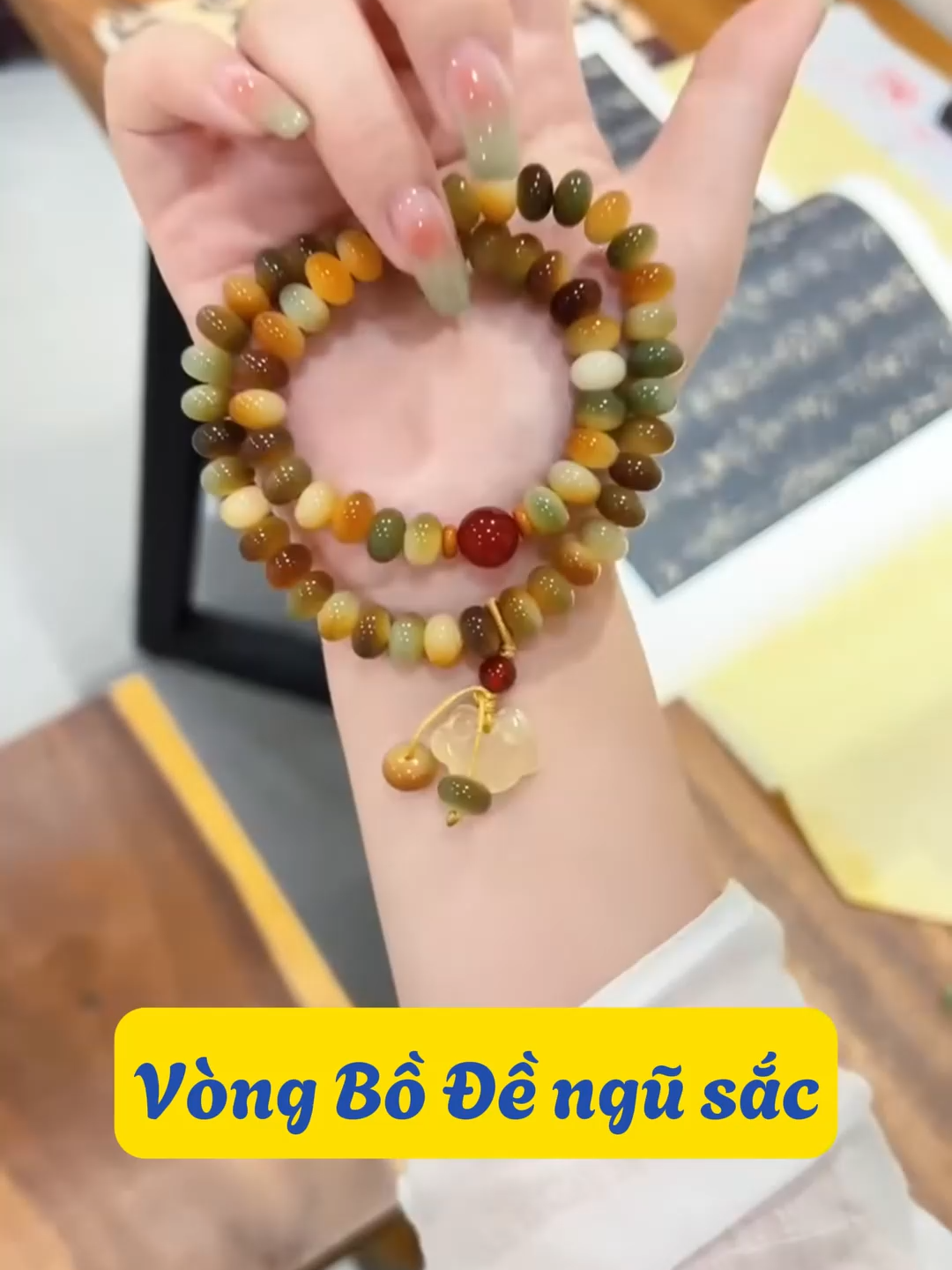 Vòng tay bồ đề ngũ sắc - Duyên lành từ sự tĩnh lặng #vongtay #vongtayphongthuy #vongtaybode
