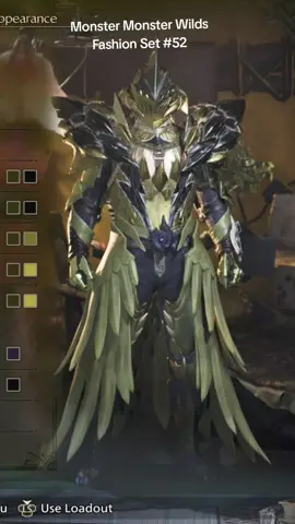 Monster Hunter Wilds Fashion Set #52 Head:Regios Helm Chest:Regios Mail Arms:Guild Ace Vambraces  Waist:Numinous Overlay  Legs:Gore Greaves  Monsters: Seregios  Zoh Shia Gore Magala  #MHFashion #gaming #monsterhunterwilds #fyp 