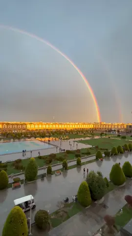Rainbow over Naqsh-E Jahan, Centuries of Beauty #Iran 🇮🇷 #ایران  ©️ IG : @SadeghShahabii