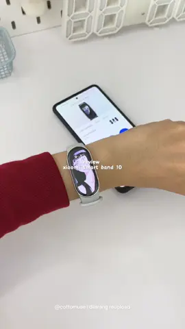 punyaku warna silver 🩶🫰🏻 #xiaomi #xiaomismartband10 #smartband #smartwatch #jamtangan #foryou #fyp #xiaomiband10fitinstyle 