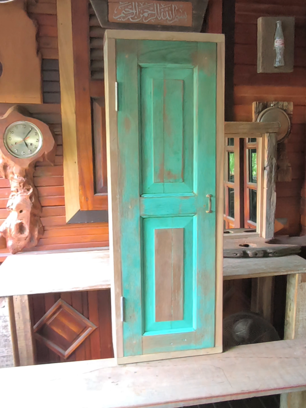 ✅ reclaimed wood wall cabinet   #kerjakayu #woodworking #handcrafted 