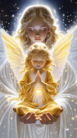 Daily prayer and listening Angels and angel babies pray together to bring you God’s blessings amen #angel #jesuslovesyou #bible 