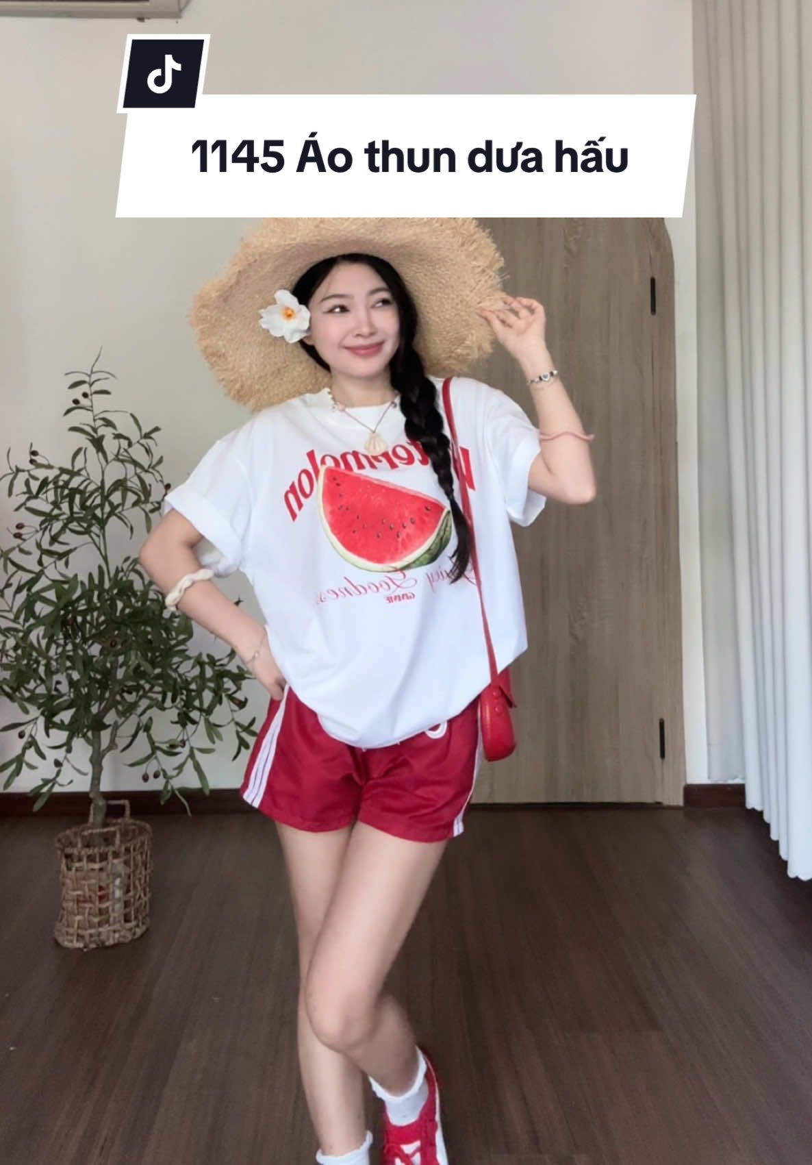Áo thun dưa hấu mùa hè @Gimme Tee #fyp #reviewquanao #goclamdep #OOTD #aothun #aophong #boxy 