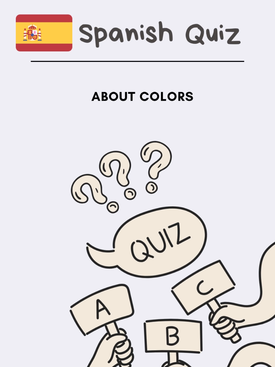 Quiz to learn spanish ! 🇪🇸 For more spanish learning, feel free to click on my link on my bio ! . . #quiz #learnspanish #spain #spanishtiktok #spanishclass 