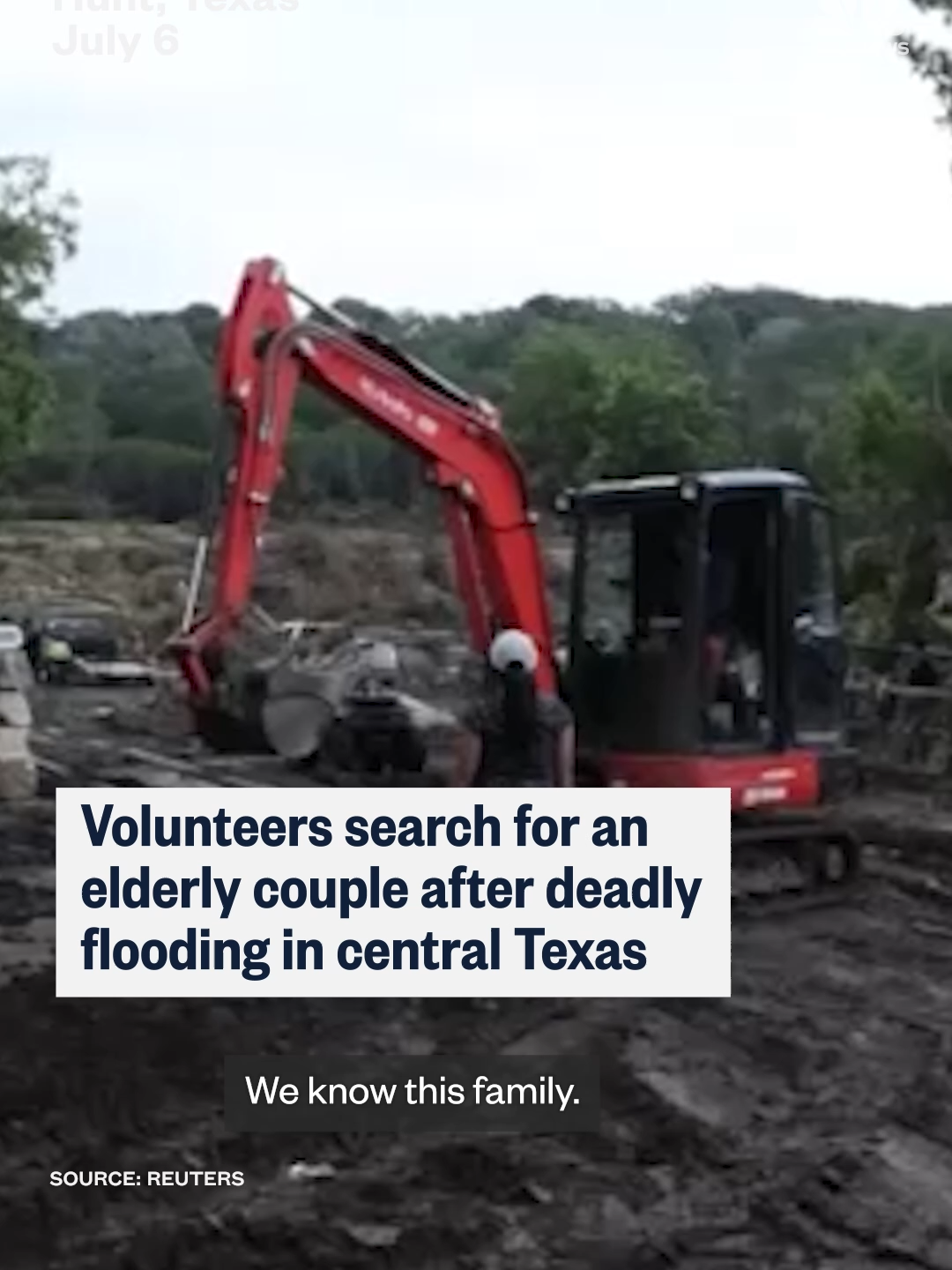 Volunteers searched for an elderly couple after deadly flooding in Texas.