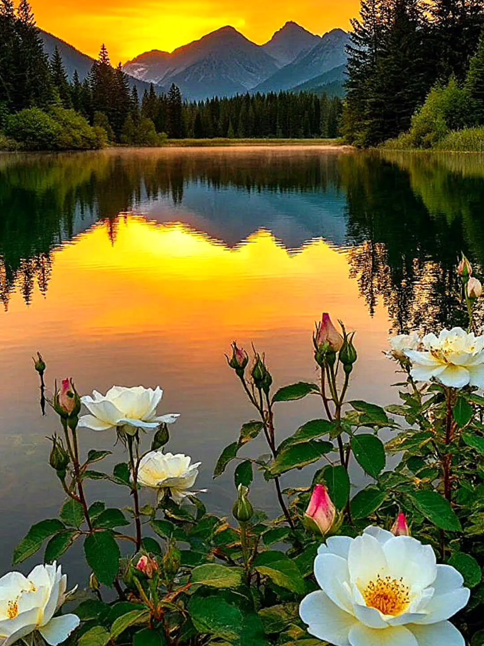 🌅Sunset🪻flowers🍀healing🌼노을과꽃