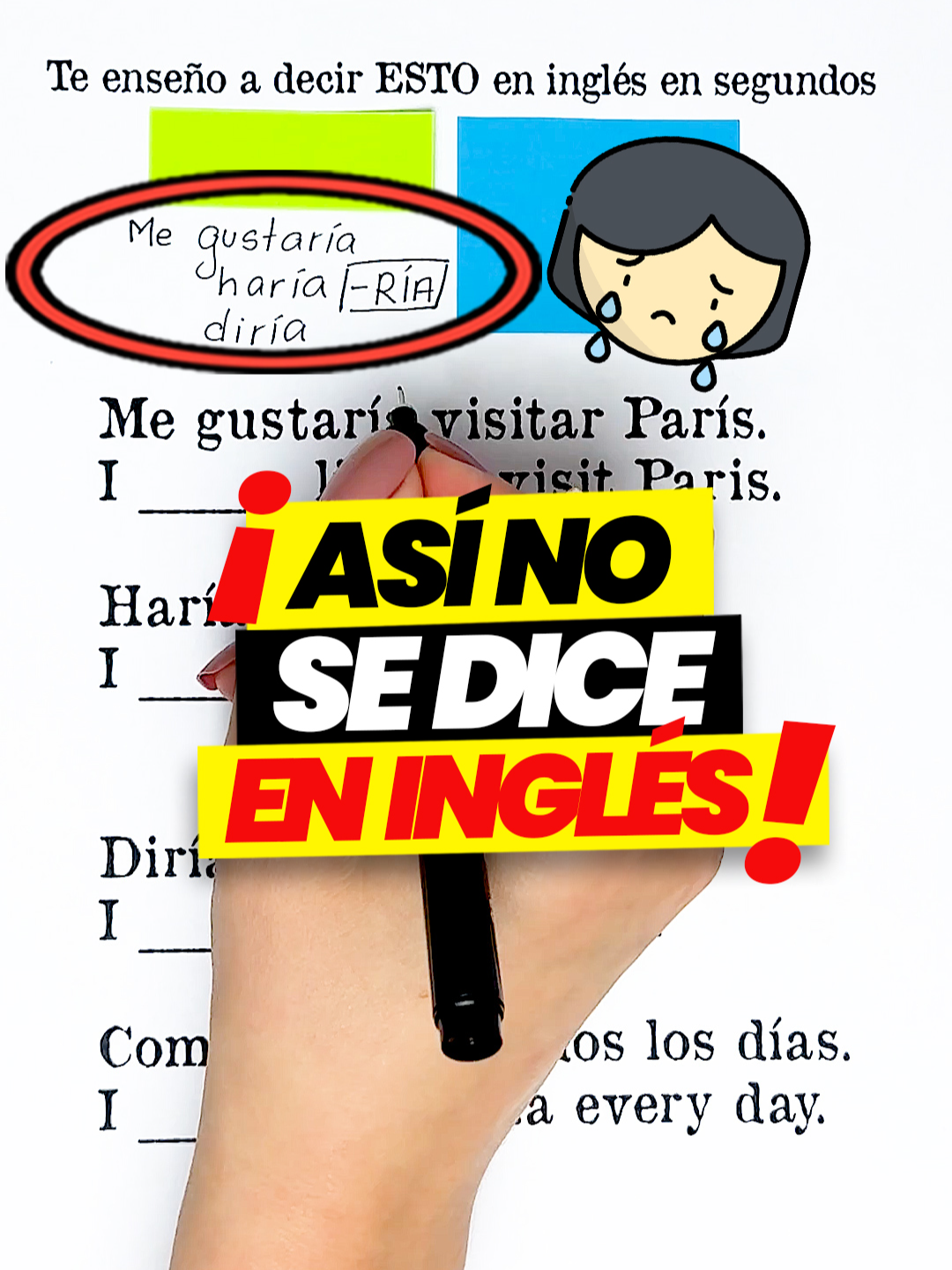 📢 ¿Sabías que en inglés no se dice “me gustaría” ni “yo haría” como en español? No es “I want” ni “I do”... 😳 ¡Ese es el error! Todo está en entender cómo usar “would”. 💡 Es el truco para hablar claro y sonar como nativo. 🇺🇸✅ #inglesparalatino #aprenderingles #inglescondicional #inglesfacil #inglesvisual #inglesrapido #fraseseningles #inglesparatodos #learnenglish #trucosdeingles #inglesparacompartir #mexico #latam