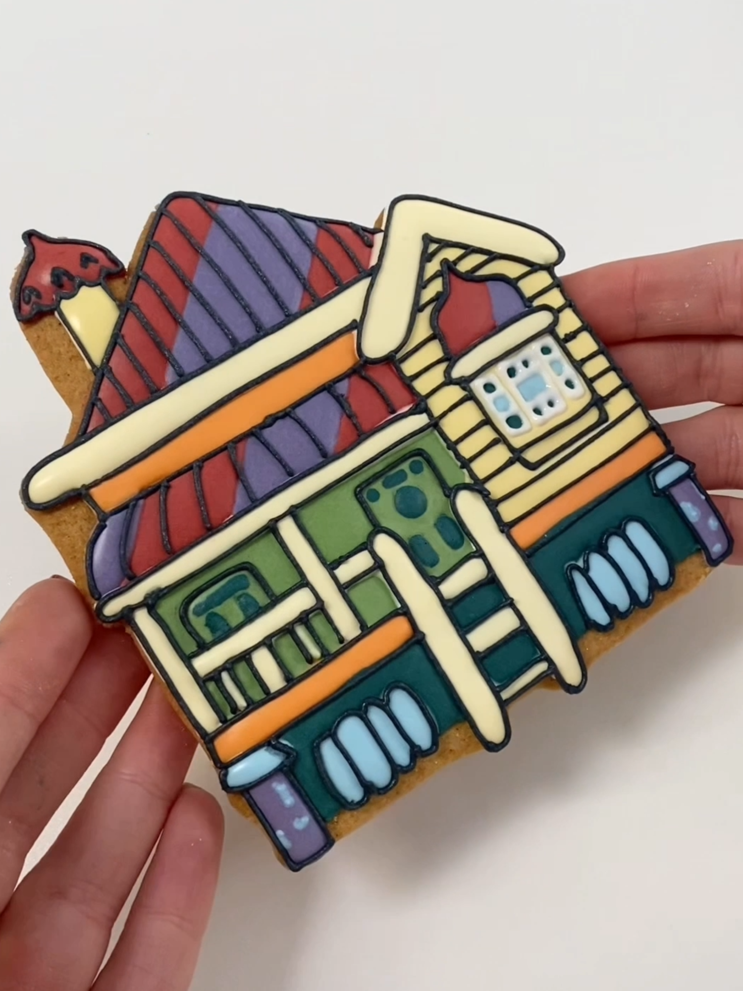 Home, sweet home 🏠🍪 Created by @bakedbysteph #blueytok #cookieart