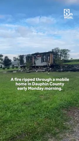 A fire destroyed mobile home in Dauphin County early Monday morning. #breakingnews #panews #dauphincounty #fyp