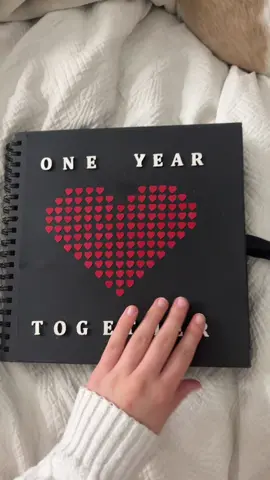 one year scrapbook ❤️ #scrapbooking #couple #fyp #Love #creative #anniversary #foryou 