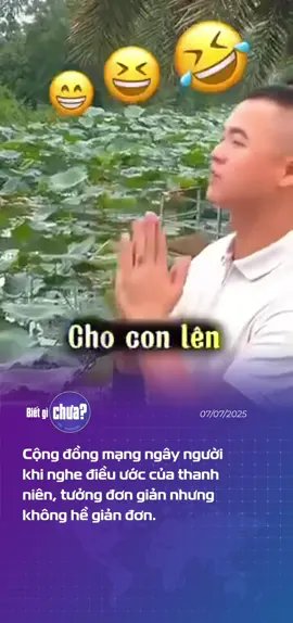 Cộng đồng mạng ngây người khi nghe điều ước của thanh niên. #tintuc #trending #tiktok #bietgichua 