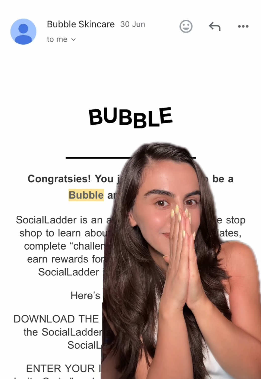 I just accepted my first PR package!! 🥹✨Can’t wait to see it 🤍 #bubbleambassador @Bubble Skincare @Bubble Insiders 
