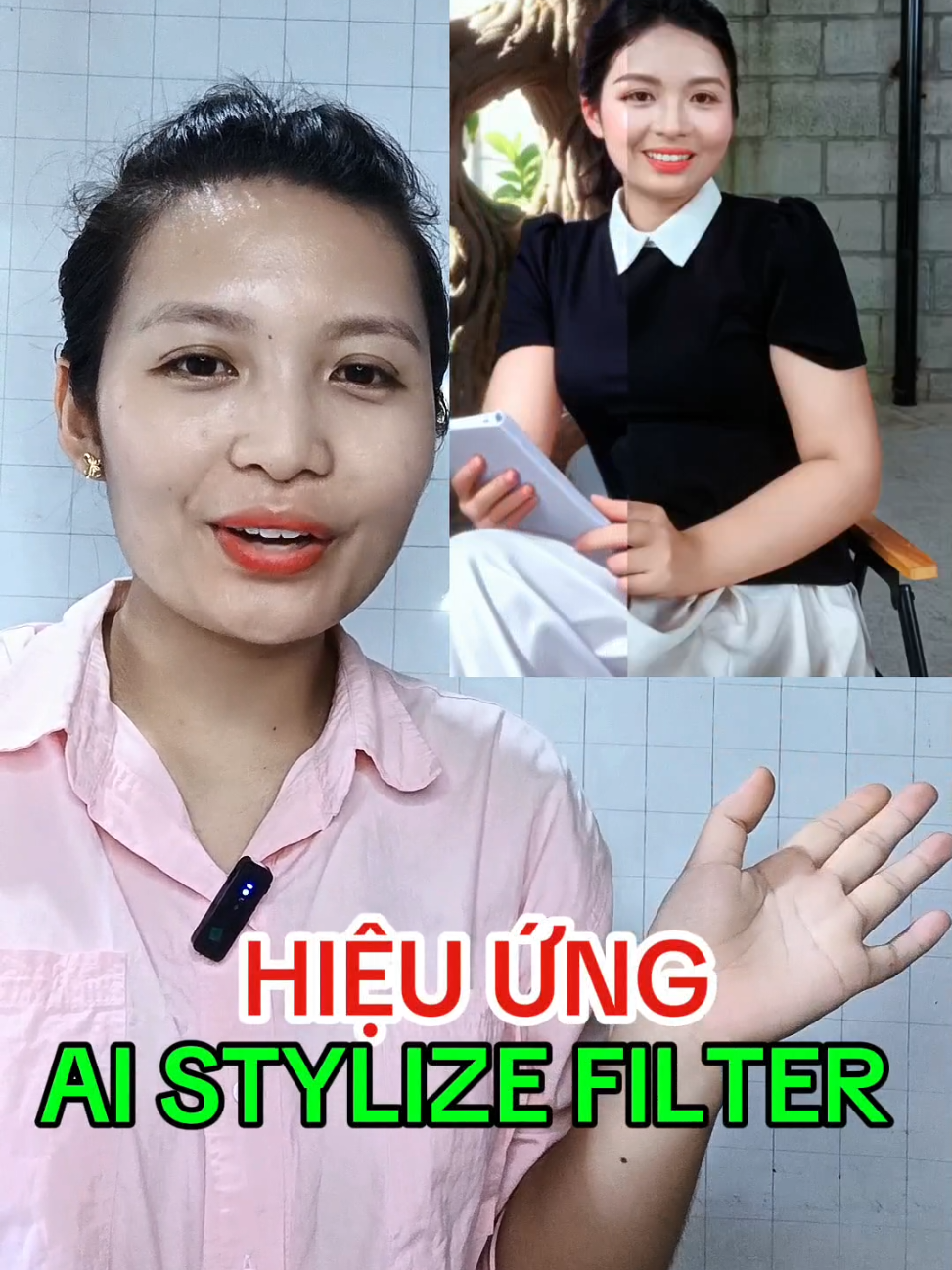 Cách làm hiệu ứng AI STYLIZE FILTER #thanhhuong #hieuung #trend #AI #huongdantiktok #xuhuong2025 