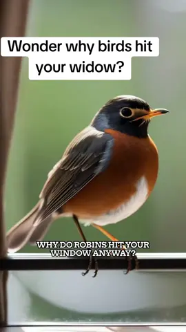 why do birds hit your window American robin American Robin,  backyard birds,  bird  window  behavior,  territorial birds #BackyardBirds #BirdBehavior #AmericanRobin #BirdFacts 