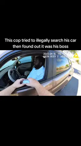 This cop tried to illegally search his car and found out it was his boss. #cops #search #warrant #vehicle 