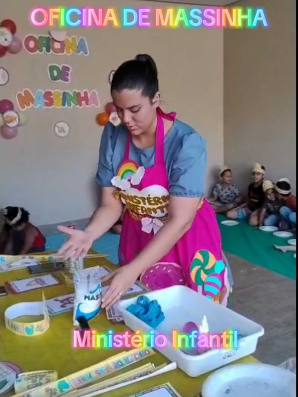 Oficina de massinha com o ministério infantil 🌈❤ #diversao #alegria #2025 #criança #kids #ministerioinfantil 