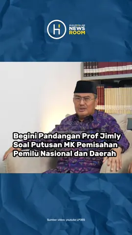Putusan Mahkamah Konstitusi (MK) yang berkaitan dengan pengujian konstitusionalitas Undang-Undang Nomor 7 Tahun 2017 tentang Pemilu sering menimbulkan perdebatan publik. Tak terkecuali pemisahan pemilu nasional dan daerah (lokal) sebagaimana putusan MK No.135/PUU-XXII/2024. Mantan Ketua MK, Prof Jimly Asshiddiqie berpandangan putusan pengujian materi UU Pemilu sering membuat ramai perbincangan publik. Hal itu lazim terjadi di negara lainnya seperti Amerika Serikat (AS) terutama di era 1803. Tapi dalam perjalanannya keberadaan MK disebut sebagai terobosan yang baik dan digunakan banyak negara. Di Indonesia setidaknya sudah berjalan 25 tahun sejak reformasi, para politisi baiknya melihat lembaga yang disebut sebagai penjaga konstitusi itu secara arif dan bijaksana. Jika putusan MK dituding ultra petita, justru awal mula konsep ini berkembang dari proses judicial review. Ultra petita tidak boleh dalam perkara administratif termasuk private rights. Berbeda dengan hukum tata negara yang membolehkan ultra petita. “Kalau ada yang bilang MK kok ultra petita, berarti dia tidak mengerti sejarah,” ujarnya dalam diskusi bertema Putusan MK 135, Milestone Baru Pemilu Indonesia? Ada pula pandangan yang menyebut MK membuat Pasal dan norma baru. Menurut mantan anggota DPD  periode 2019-2024 itu, DPR dan MK sama-sama disebut legislator karena ketika ada pasal atau ayat yang dicoret otomatis memunculkan norma baru.  Biasanya norma ini dirumuskan dalam pertimbangan putusan atau ratio decidendi. Tapi agar norma itu lebih jelas MK menyebutnya dalam amar putusan sehingga tegas menyebut frasa yang bertentangan dengan konstitusi dan perubahannya. “Ini otomatis begitu kok malah dibilang MK bikin Pasal baru,” urainya. Perdebatan substansi perkara No.135/PUU-XXII/2024 sudah selesai dalam pemeriksaan persidangan. Penting untuk membangun tradisi menghormati putusan pengadilan karena Indonesia negara hukum, posisinya lebih dari negara demokrasi. “Jadi kita harus hormati apa yang sudah diputus,” imbaunya. #MK #Putusan #Pemilu #trending #fyp 