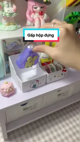 Gấp hộp đựng bằng giấy #hellokitty #decor #handmade #DIY #gocsangtao #viral #xh #fyp #xuhuong #LearnOnTikTok 