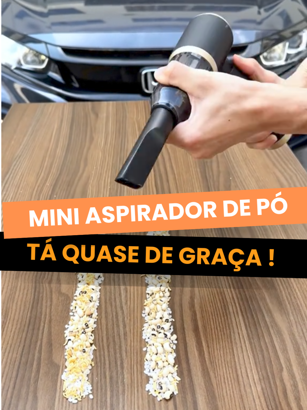 Olha que tudo esse mini aspirador de pó! 😍 #mini #aspirador #po #portatil #limpeza 