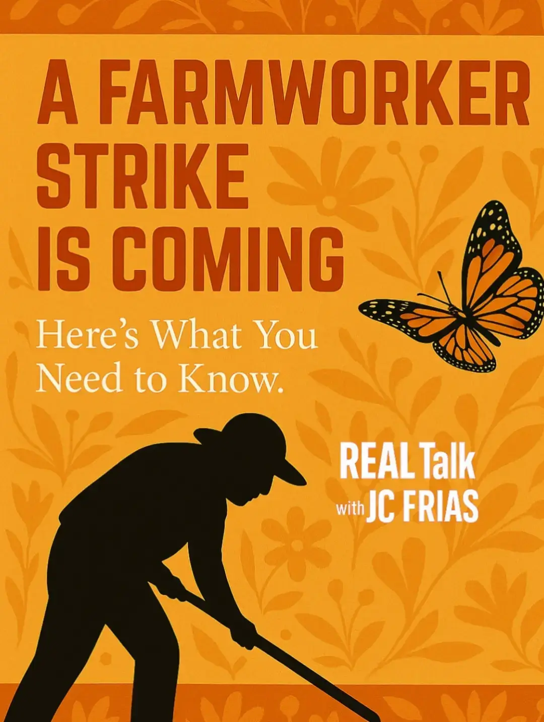 #Repost LINK IN @jcfrias IG BIO FOR PETITION, Will share more about strike when more info. Stay tuned. A national farmworker strike is coming. It’s called Huelga Para La Dignidad—and it’s not just about labor. It’s about survival. Farmworkers are demanding immediate citizenship, an end to raids and deportations, and protections for all undocumented essential workers. California produces most of the nation’s fruit, vegetables, nuts, and wine. Without labor, there is no harvest. Without justice, there will be no silence. 📢 Don’t wait until it’s too late. 🍎 Don’t buy produce during the strike. 📲 Share this post. 🗣️ Speak up and spread the word. ✍️ Sign the petition: https://lulac.org/act/protect-essential-workers 📌 Use the hashtag: #HuelgaParaLaDignidad We have a duty to stand with the people who feed us. This is bigger than politics—it’s about dignity, equity, and truth. ⸻ Keywords: farmworker strike, huelga para la dignidad, essential workers, undocumented rights, immigration justice, labor rights, produce boycott, California agriculture, farm labor strike, protect immigrant workers, no labor no harvest, food justice, migrant rights, dignity for all, Real Talk JC Frias, political activism, human rights movement, Latino justice, strike for dignity 