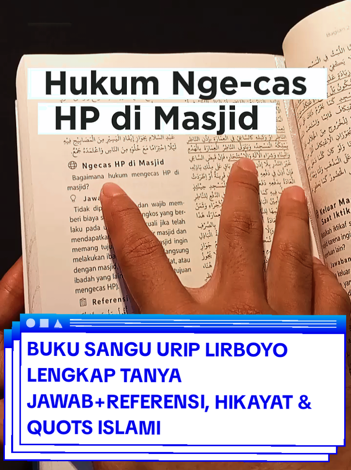 BUKU: SANGU URIP; BEKAL HIDUP MASYARAKAT SESUAI SYARIAT...!!!  Dalam buku ini, seluruh permasalahan dijawab dengan jelas melalui sumber kutub at-turats yang terpercaya dan pastinya sesuai dengan metode yang diugemi oleh ulama' Ahlussunnah wal Jamaah sejak dulu. Tidak cukup di situ, di dalamnya juga termuat kalam-kalam hikmah dan kisah para nabi, sahabat dan orang-orang shalih yang bisa dijadikan sebagai bahan renungan bagi para pembaca. (Abuya Muhtadi Al-Bantani)  Penyusun: Tim Kodifikasi Ta'lif Ma'had Aly Lirboyo Ketebalan: XXII + 1.212 hlm Ukuran: 17 x 24 cm ISBN:  978-602-5743-43-6 Sampul: Hard Cover Penerbit: Lirboyo press #bukusanguurip #sanguuriporiginal #bukuislami #tanyajawab #fikih #lirboyo  #fyppppppppppppppppppppppp #4youpage 