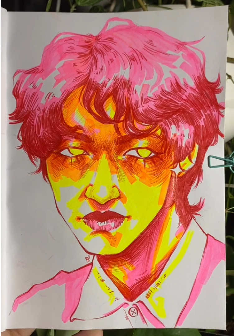 134/300 forgot how quick highlighters are!! #sketchbook #art #cat 