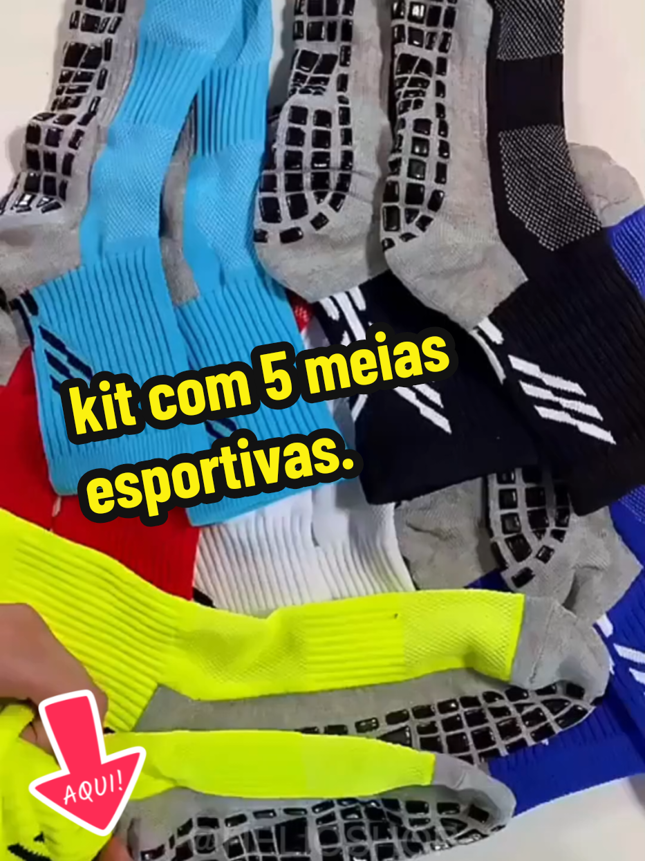 kit com 5 meias esportivas.#esporte #meias #promoções #tiktokshop 