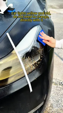 No need for new headlights—just spray this.#car #carwash #carcleaning #carslover #fyp 