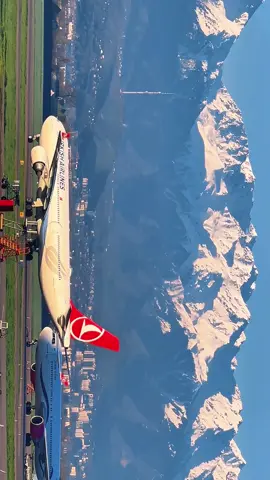 TK🇹🇷 in Almaty🇰🇿🏔️ #fyp #foru #4kquality #mountain #aviation #turkishairlines 