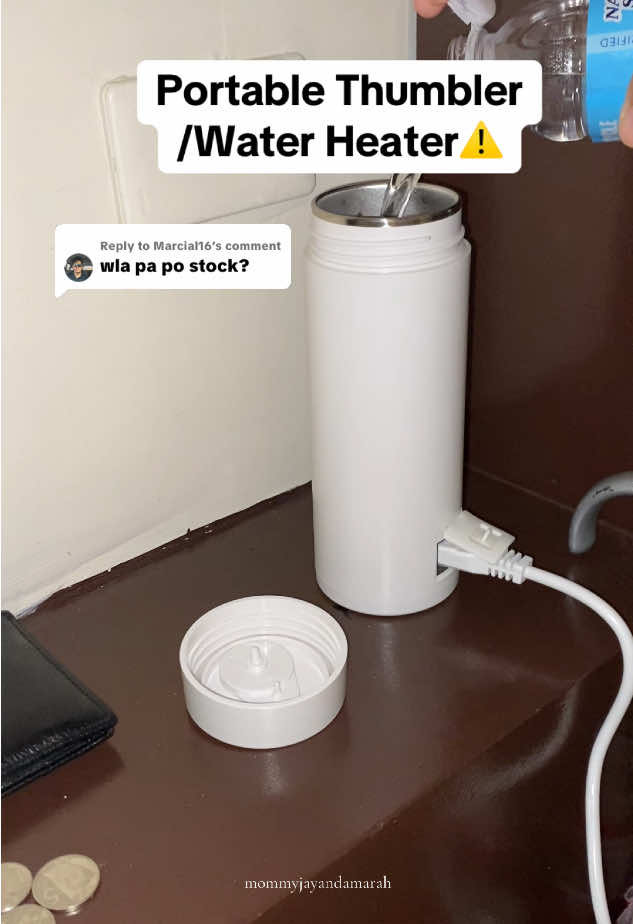 Replying to @Marcial16 restock na po #portablewaterheater #thumblerviral #thumbler #travelhack #viral 