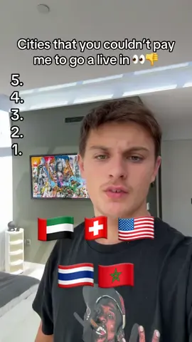 A list of 5 major #cities where I would never choose to live or travel to again 😳👎 #foru #fyp #forupage #fyyyy #trendingviralvideo #viralvideos #traveltiktok #dubai🇦🇪 #dubai #uae_bd #unitedarabemirates #switzerland🇨🇭 #switzerland #swiss #geneva #unitedstates #miamibeach #floridalife #us #thailand #thailand🇹🇭 #pattayacity #pattayabeach #pattaya #bangkok #marrakech #morocco #morocco🇲🇦 #moroccan #abckreasikrezi #city #overrated #neveragain #xzybcaシ #abcxyz 