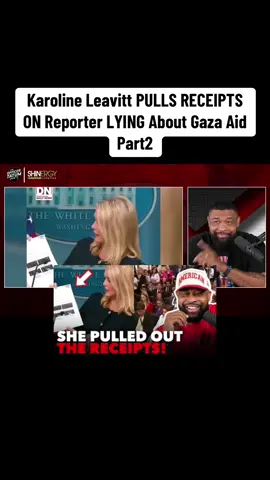 Karoline Leavitt PULLS RECEIPTS ON Reporter LYING About Gaza Aid #breakingnews #trump #news #usa #media #tatum #fvp 