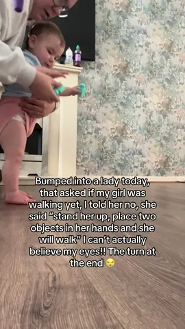 My baby actually walked!! Not took steps, she WALKED! 😭 