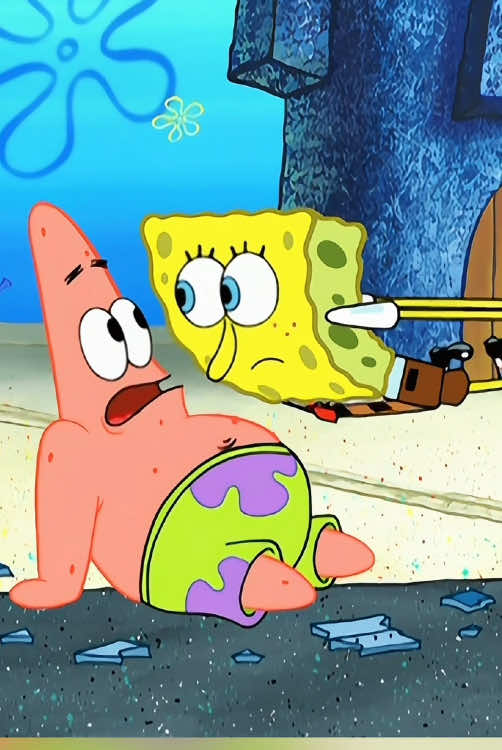 Squidward drew a dividing line on the ground and warned SpongeBob and Patrick that they weren’t allowed to cross it!#anime #fyp #cartoon #spongebob #tiktok #usa #funnyvideos 