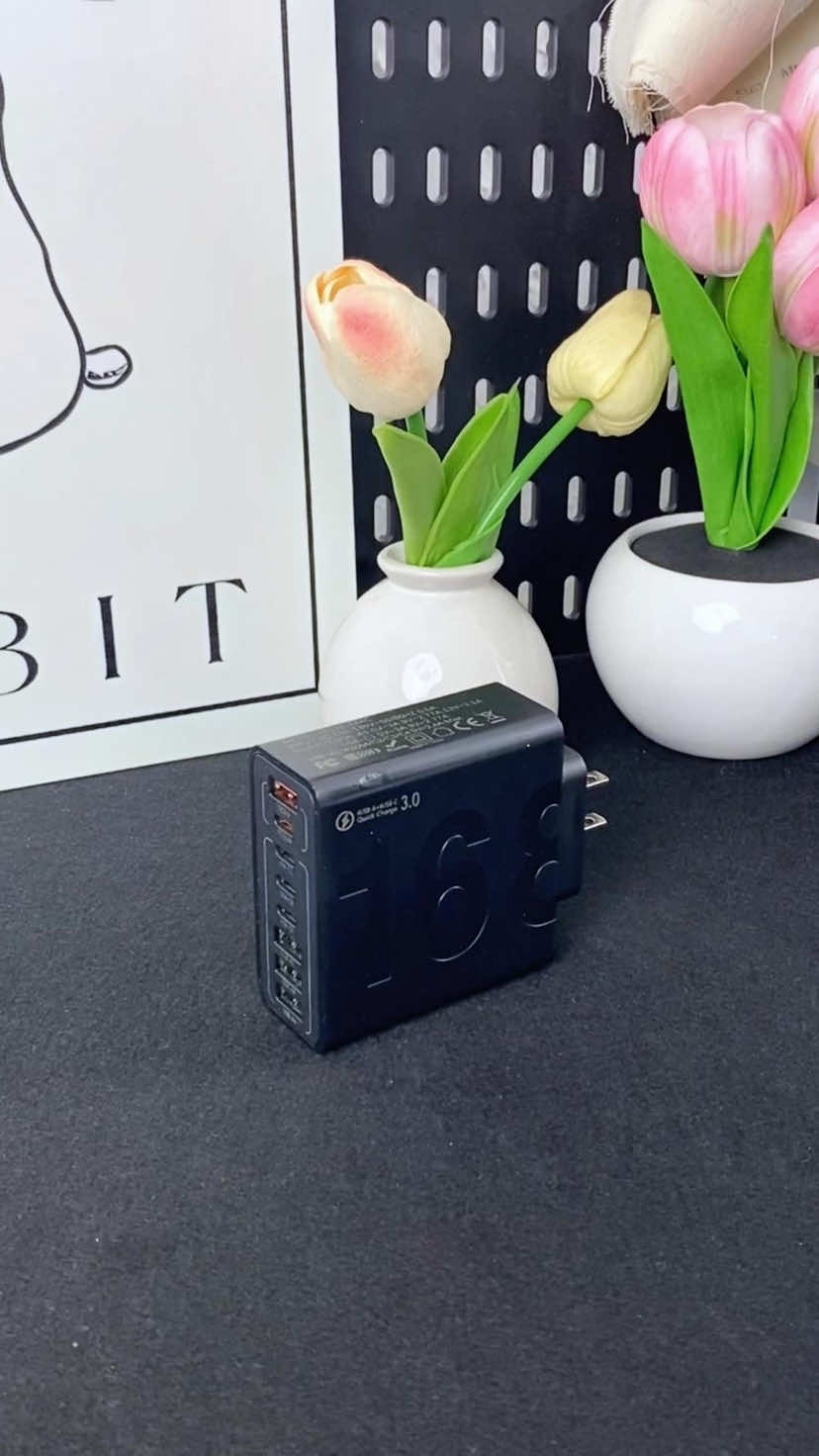 Too many devices, not enough outlets? This 8-port charger keeps your phone, tablet, earbuds, and more powered up-fast. Four USB-C, four USB-A, all in one sleek, portable hub. Clean desk, full charge, zero hassle#tiktokshop #fyp#TravelCharger#viral #tiktokshop#DealsforYouDays  #SummerSale  #DealsforYouDays #spotlightfinds  