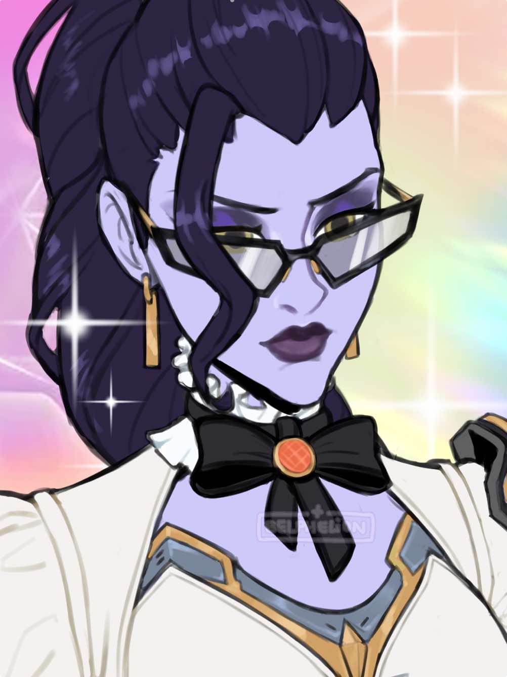 can someone reboot Illa please ? ✦ #overwatch #overwatch2 #ow2 #widowmaker #principallacroix #illari #kiriko  #sophomore #sunshrine #schoolwatch #overwatchacademy #duo #couple #ship #fyp #art #fanart #digitalart