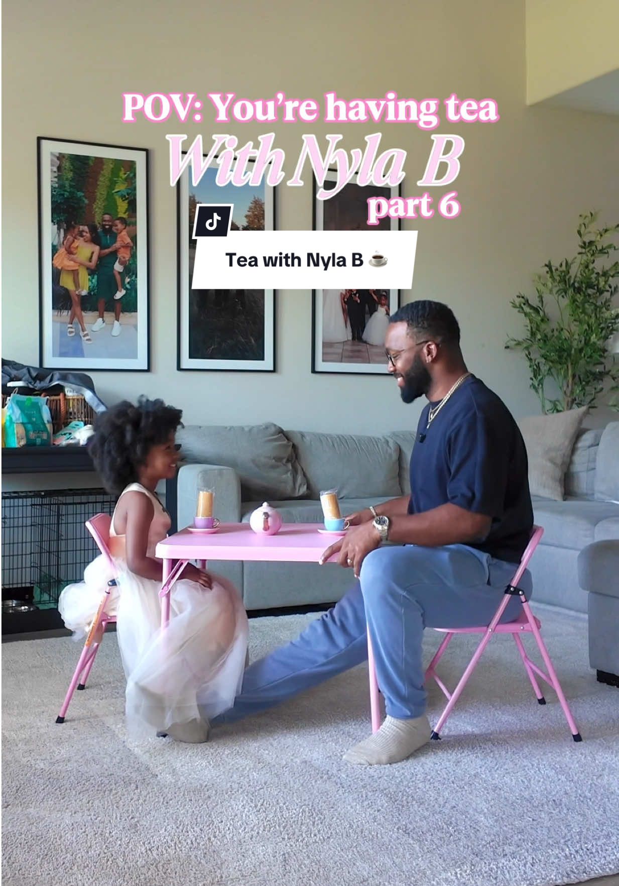 Another day, another tea with Nyla B 😊💕☕️ #TeawithNylaB #NylaB #GirlDad #ThisIsFatherhood